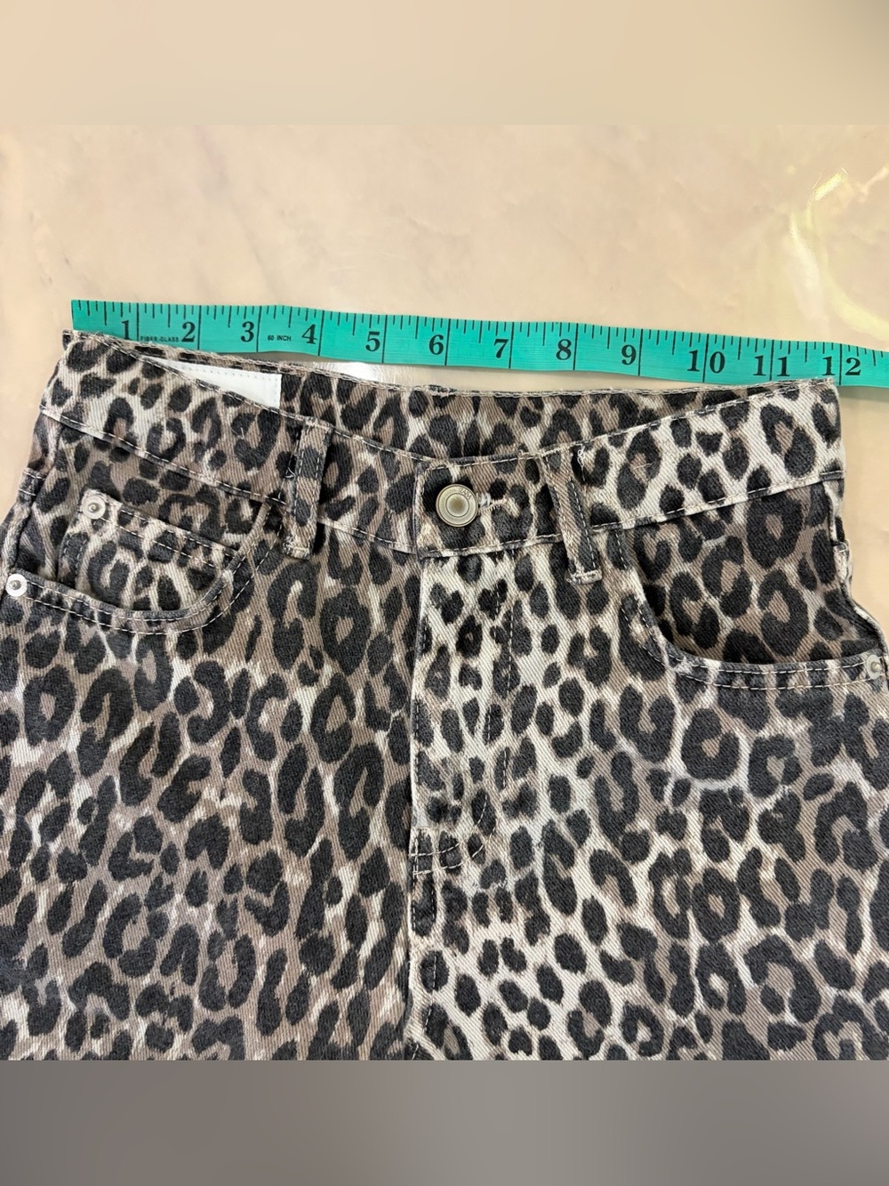 Zara Girls Leopard Print Wide Leg Jeans. - Picture 7 of 10
